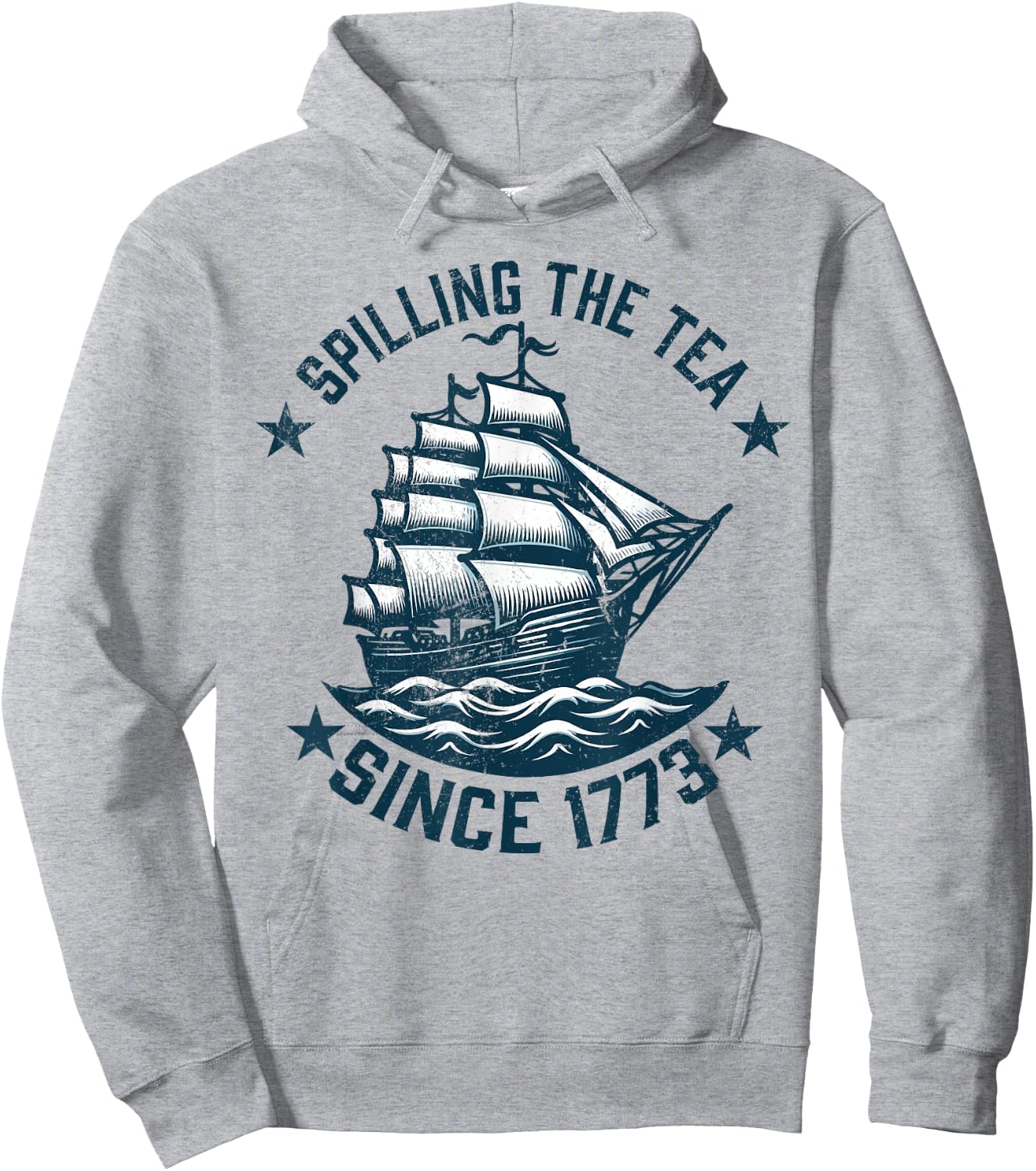 Funny 4th of July Spilling The Tea Since 1773 Independence Hoodie - Hoodie | Ash