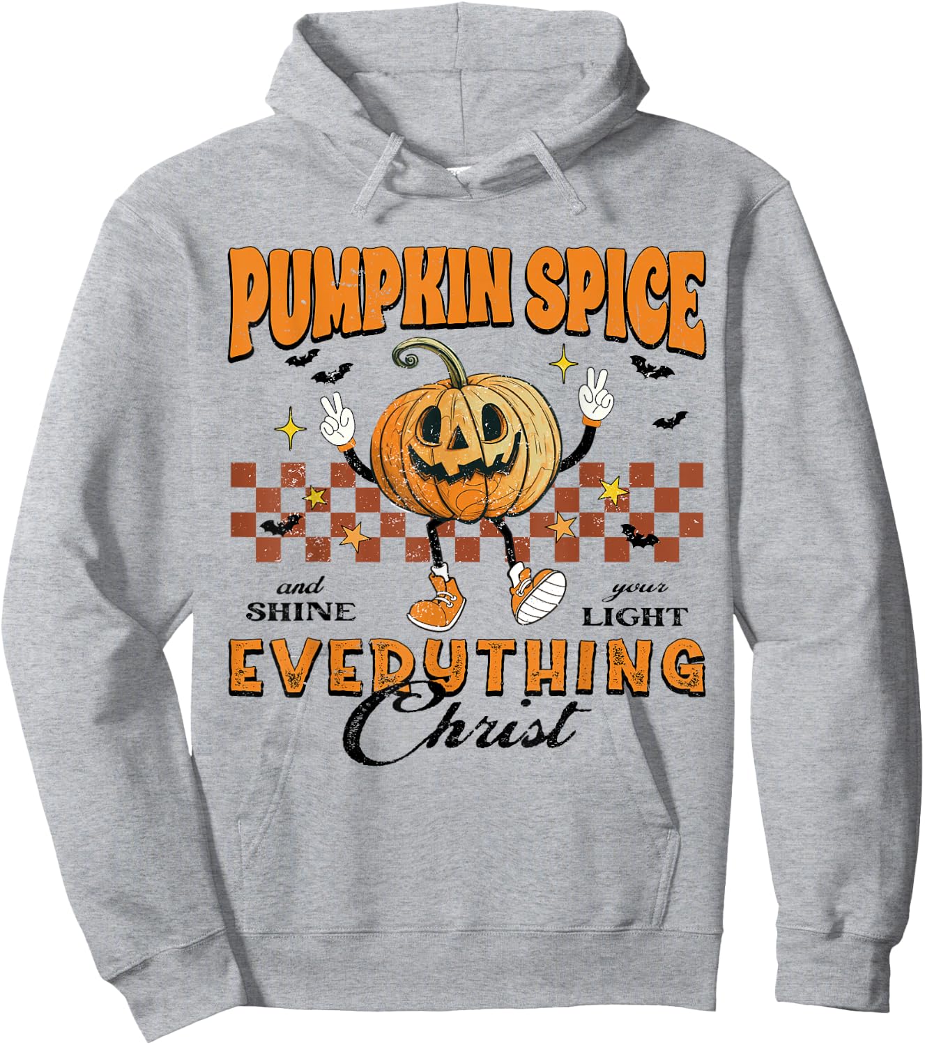 Pumpkin Spice And Everything Christ Jesus Fall Halloween Hoodie - Hoodie | Ash