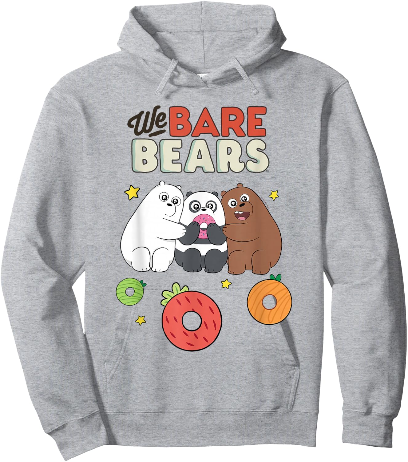 We Bare Bears Love Colorful Donuts Funny Cartoon Hoodie - Hoodie | Ash