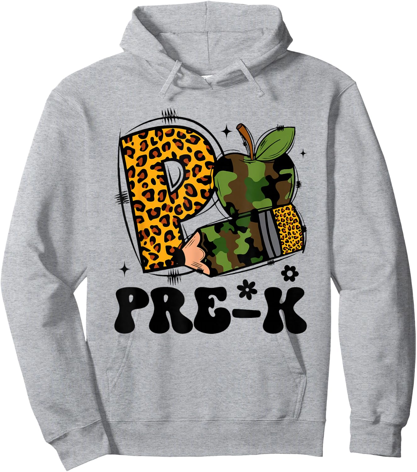 Cute Camo Pre K Back To School Funny Teacher Kid Preschool Hoodie - Hoodie | Ash