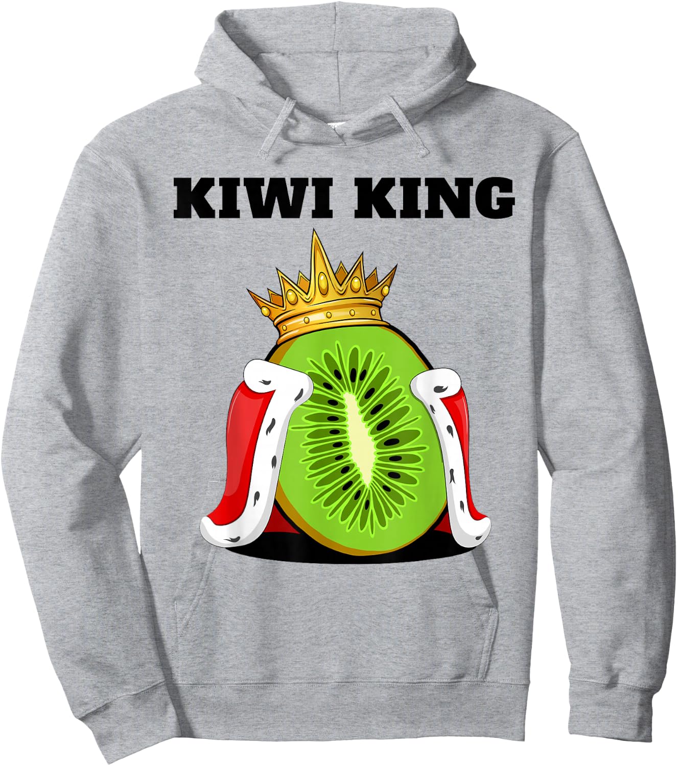 Kiwi King Kiwi Fruit Lover Cute Funny Healthy Snack Tropical Hoodie - Hoodie | Ash