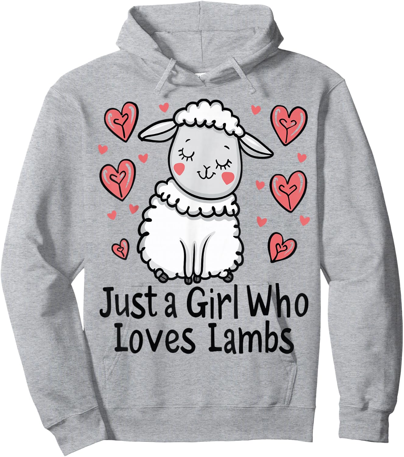Funny Lamb Lovers Gift Just A Girl Who Loves Lambs Hoodie - Hoodie | Ash