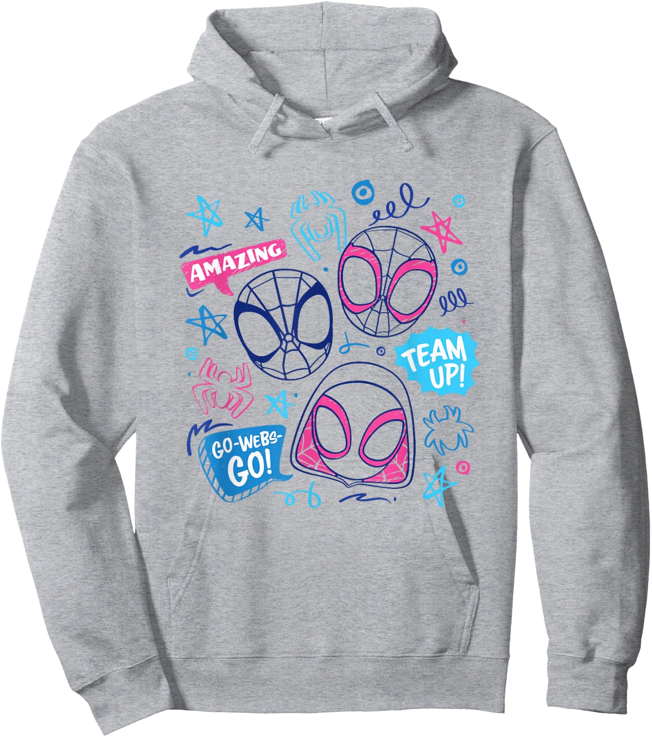 Marvel Spidey and His Amazing Friends Amazing Team Doodles Hoodie - Hoodie | Ash