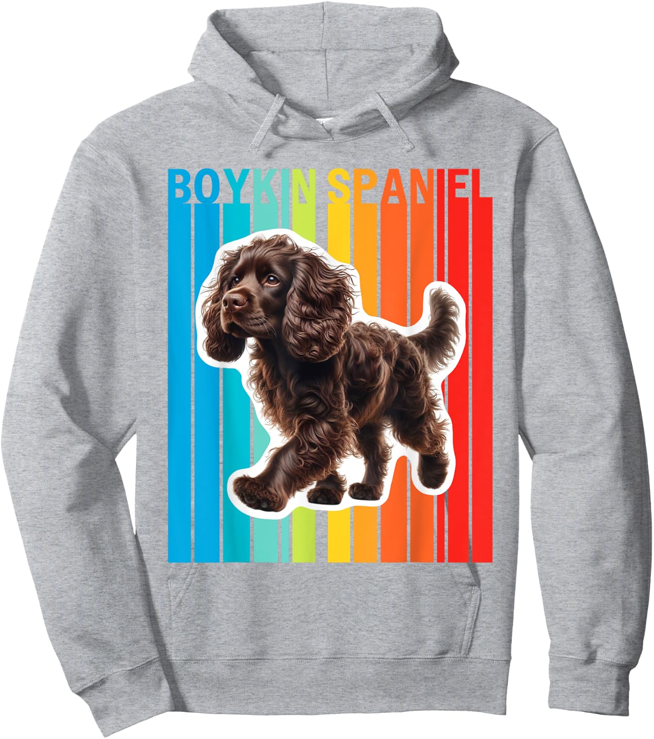 Colorful Boykin Spaniel Hoodie - Hoodie | Ash