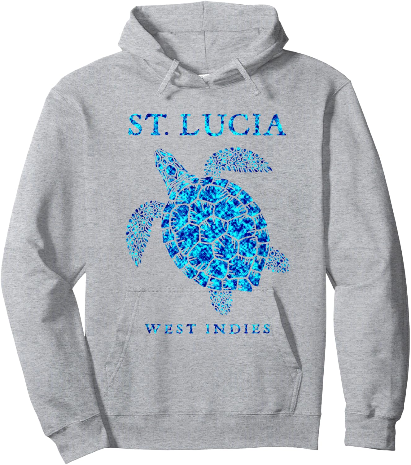 St Lucia Sea Turtle Beach Girls Boys Souvenir Vacation Hoodie - Hoodie | Ash