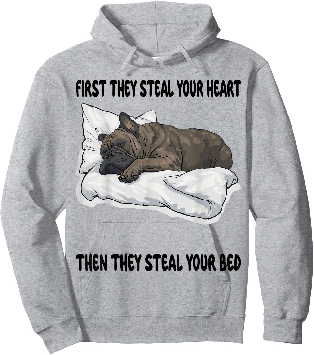 Cane Corso Sleeping Pajamas Nightgown Hoodie - Hoodie | Ash