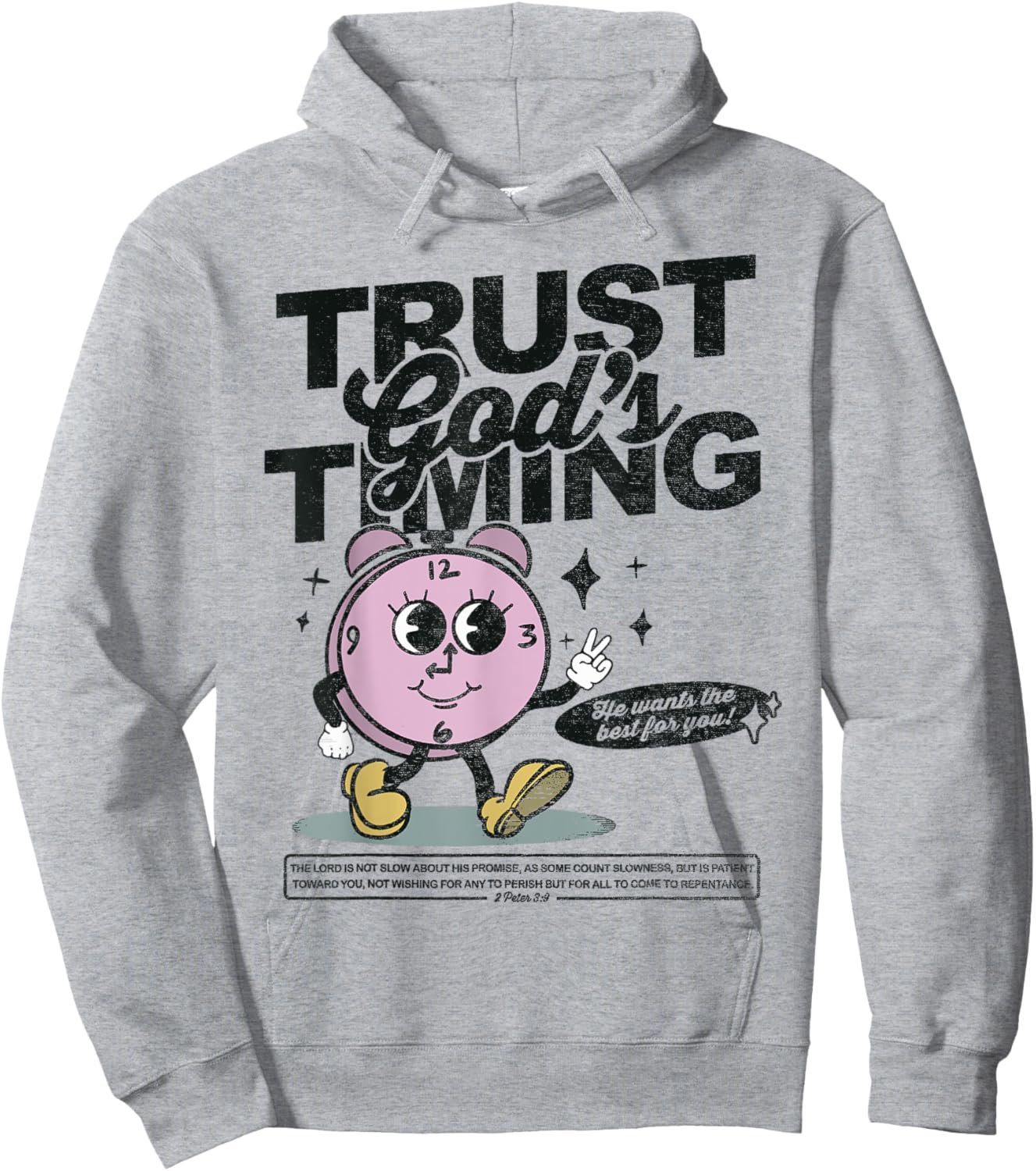 Trust God's Timing Women Christian Religious Women Men Hoodie - Hoodie | Ash