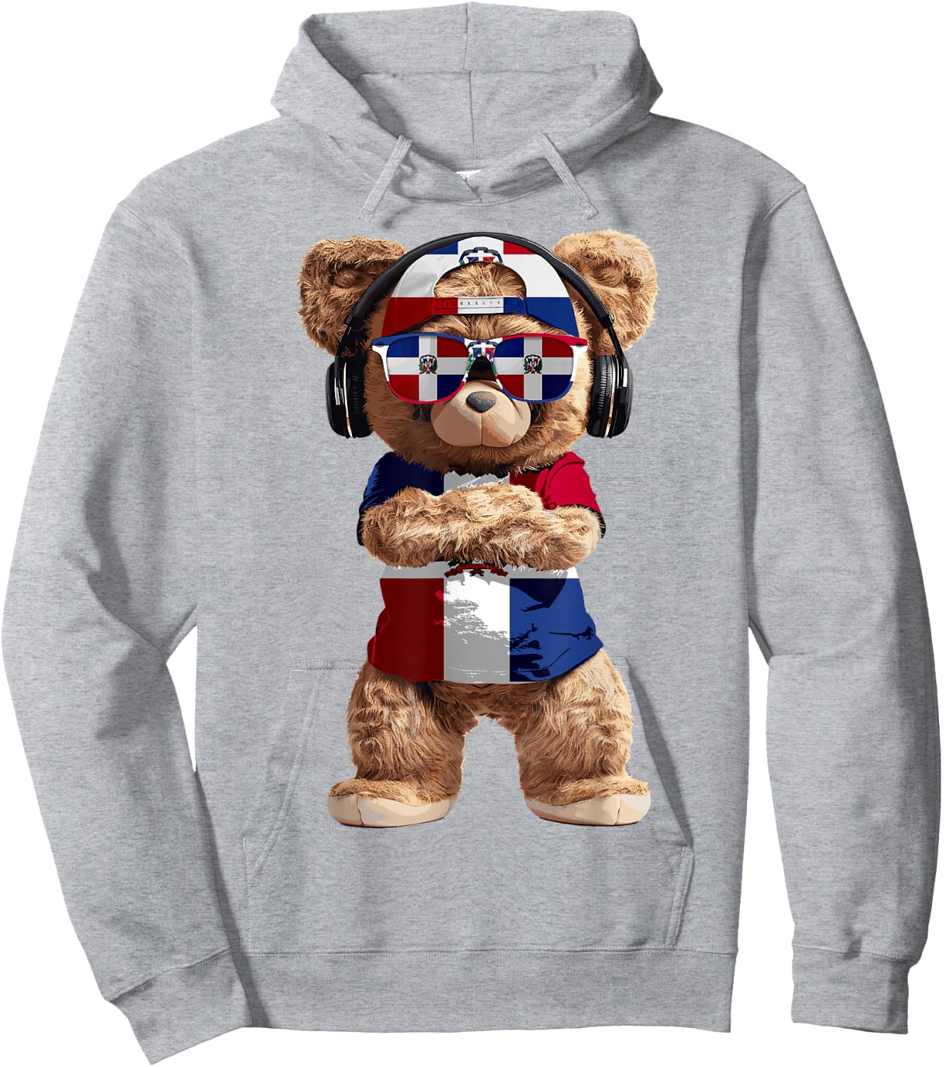 Dominican Republic Flag Souvenirs Bear Products Dominican Hoodie - Hoodie | Ash