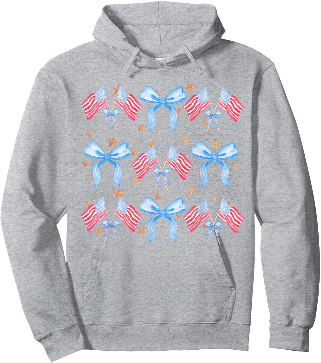 Patriotic Coquette 4th July American Flag Independence Day Men Hoodie - Hoodie | Ash
