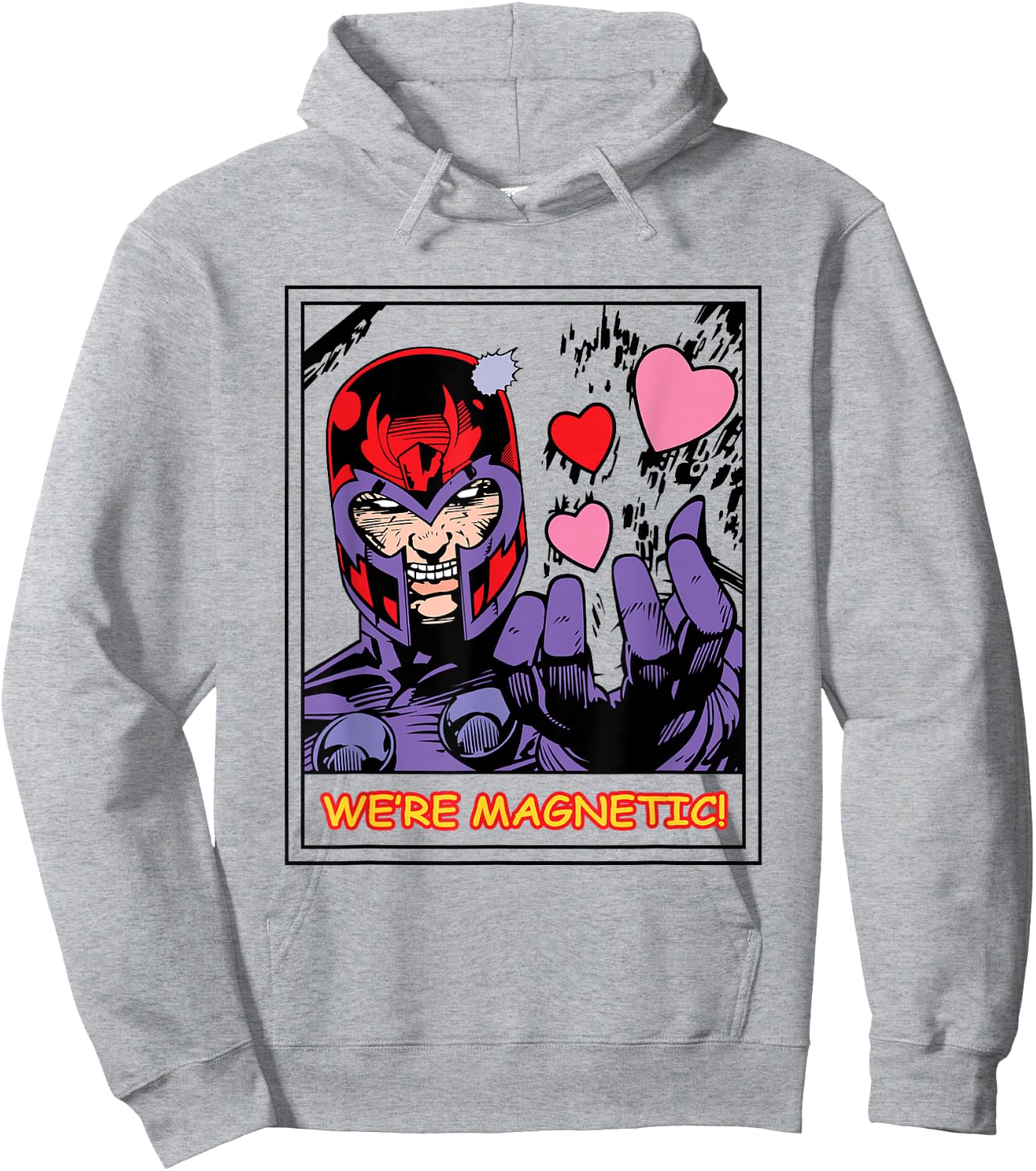 Marvel Valentine's Day We're Magnetic! Magneto Poster Hoodie - Hoodie | Ash