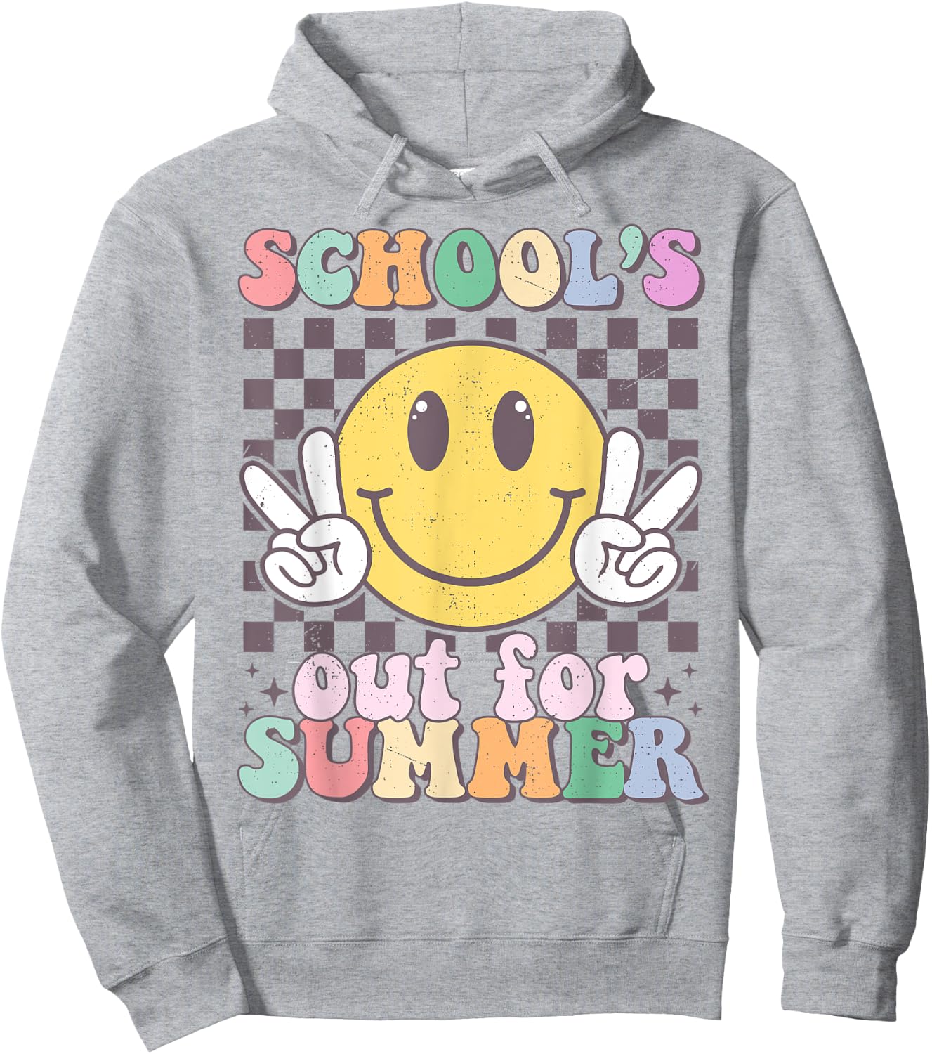 Schools Out For Summer Smile Last Day Of School Teacher Kids Hoodie - Hoodie | Ash