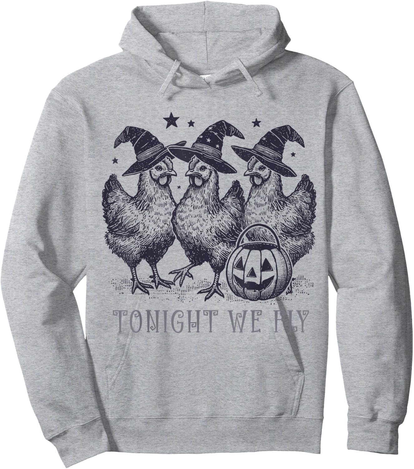 Tonight We Fly Funny Chicken Halloween Costume Spooky Season Hoodie - Hoodie | Ash