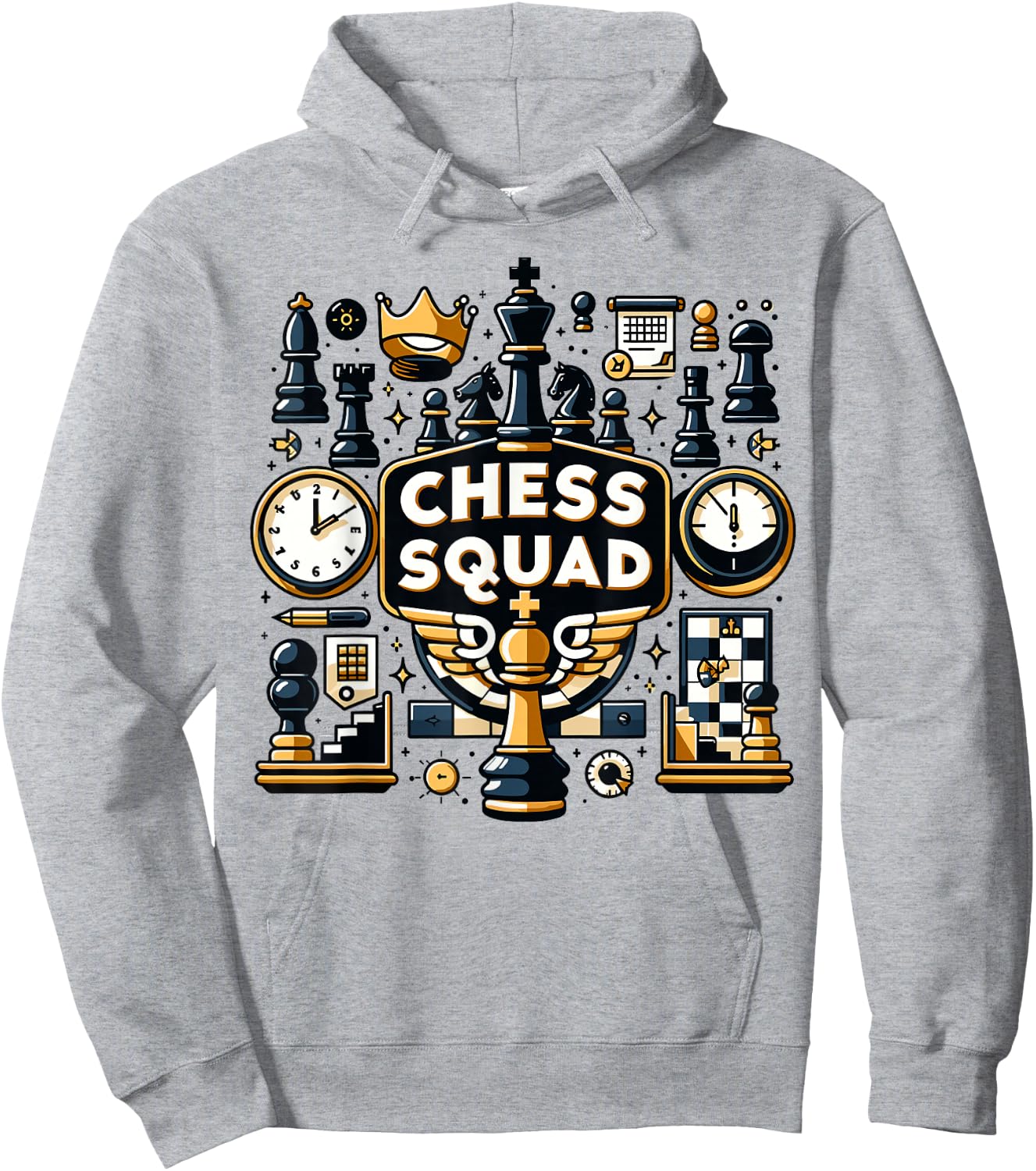 Chess Club Squad | Chess Design for Chess Player Hoodie - Hoodie | Ash