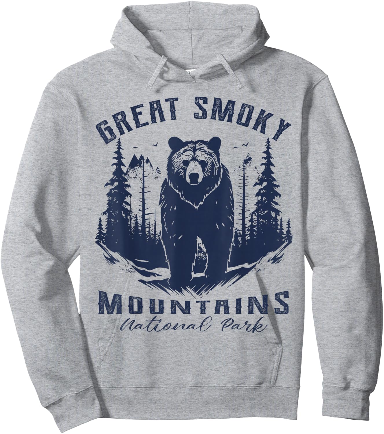 Vintage Great Smoky Mountains National Park kids Hiking Hoodie - Hoodie | Ash