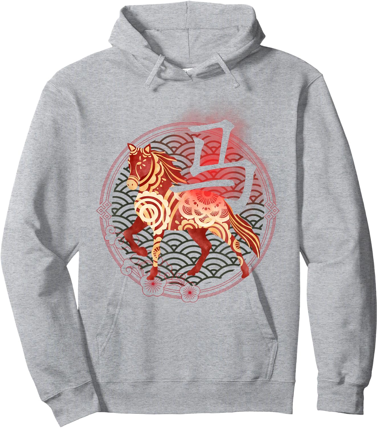 Chinese Lunar New Year Of The Horse 2026 Vietnamese Tet Hoodie - Hoodie | Ash