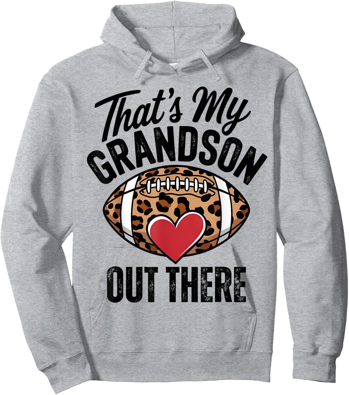 That's My Grandson Out There Football Mom Grandma Women Hoodie - Hoodie | Ash