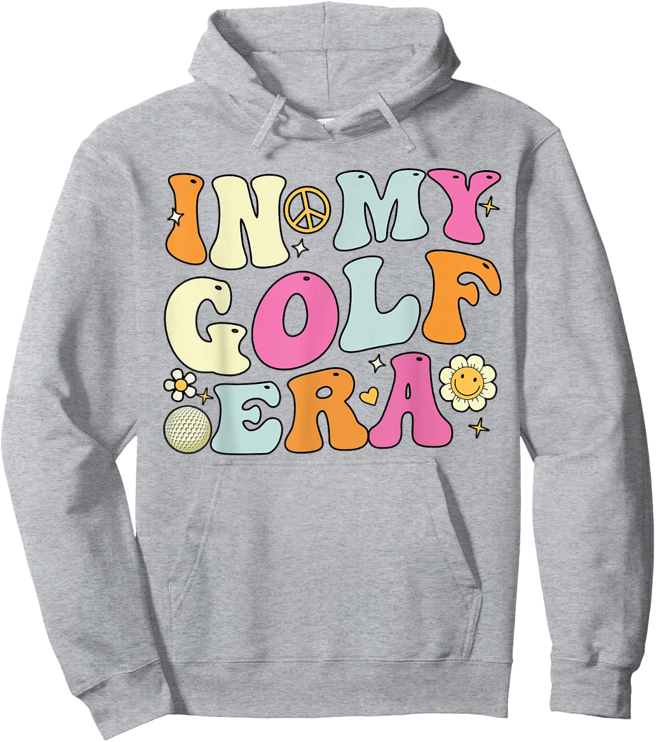 In My Golf Era, Cute Groovy Golf Player Hoodie - Hoodie | Ash