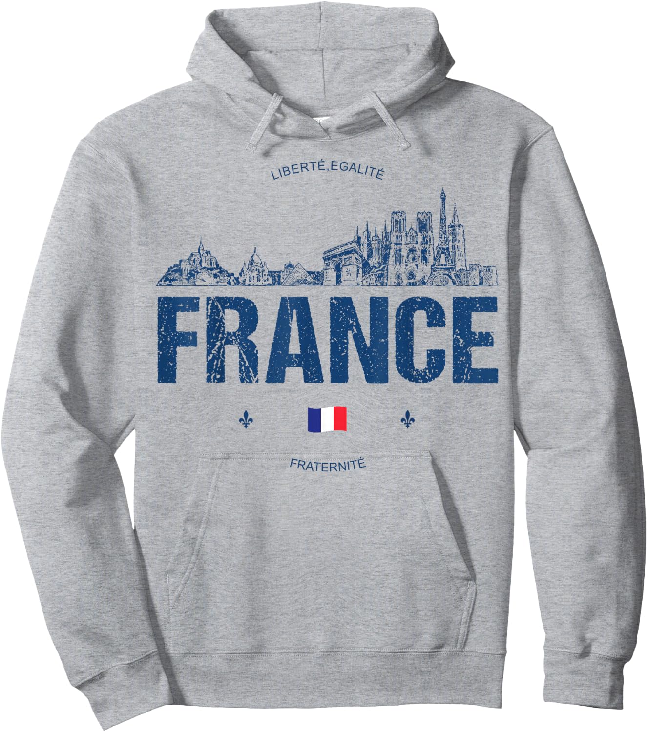 France Souvenir Travel , Small, White Hoodie - Hoodie | Ash