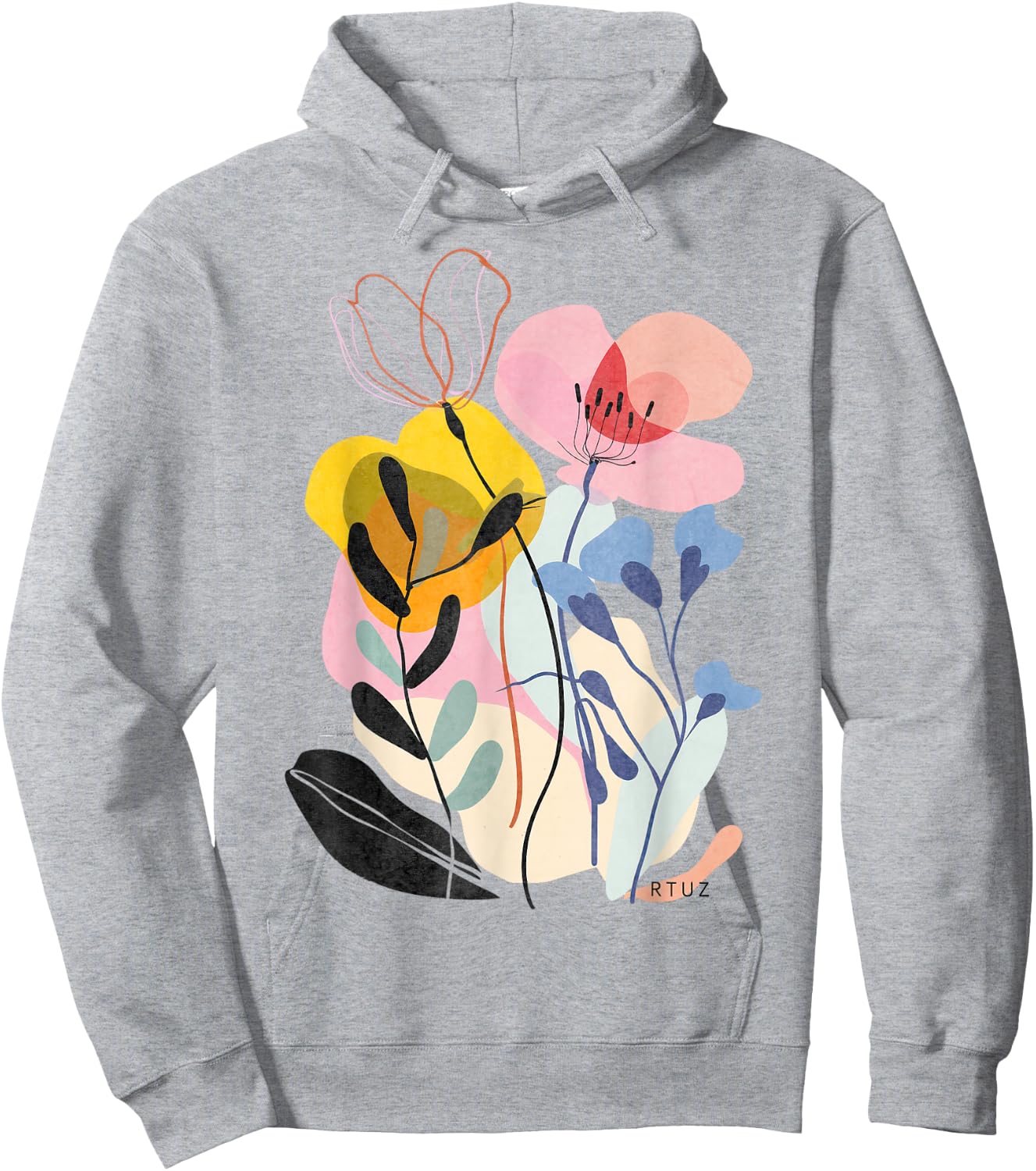 Boho Style Floral Pastel Design Flowers Hipster Streetwear Hoodie - Hoodie | Ash