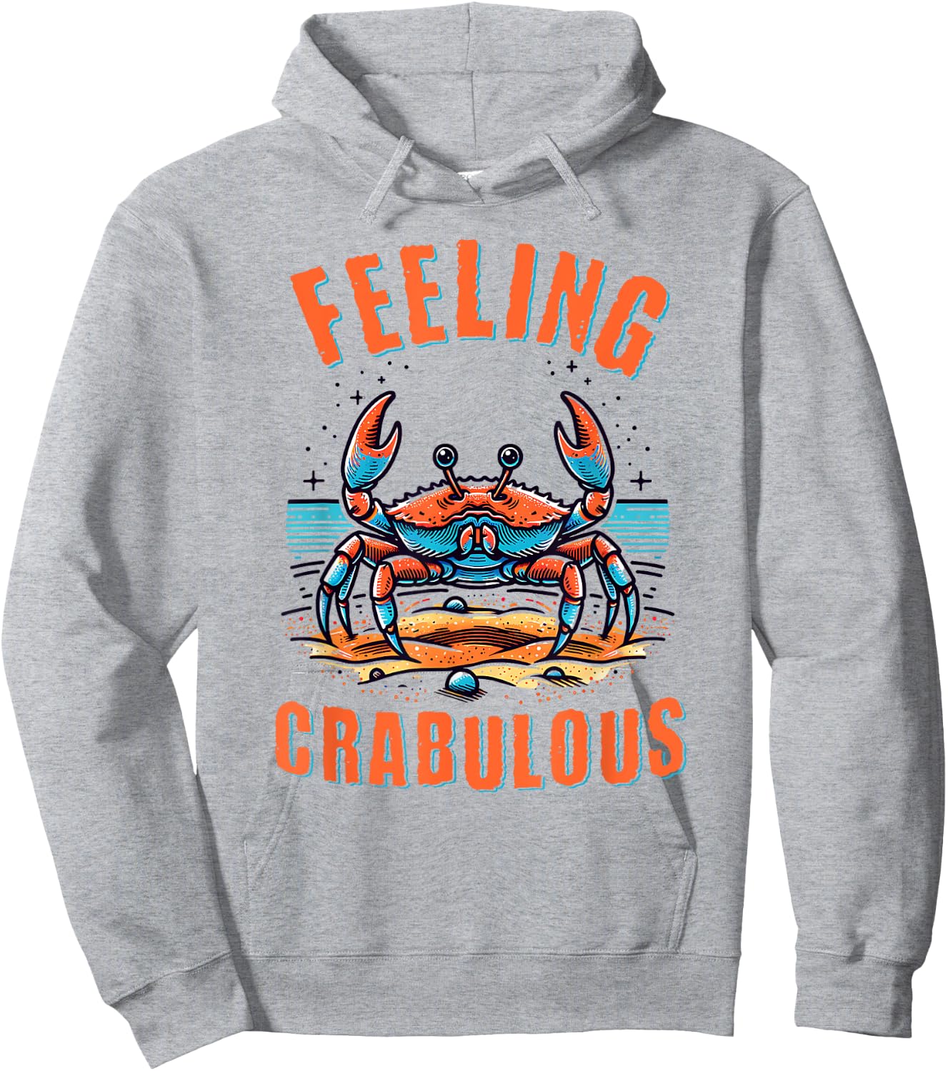 Funny Beach Family Vacation Crab Fabulous Feeling Crabulous Men Women Kids Hoodie - Hoodie | Ash