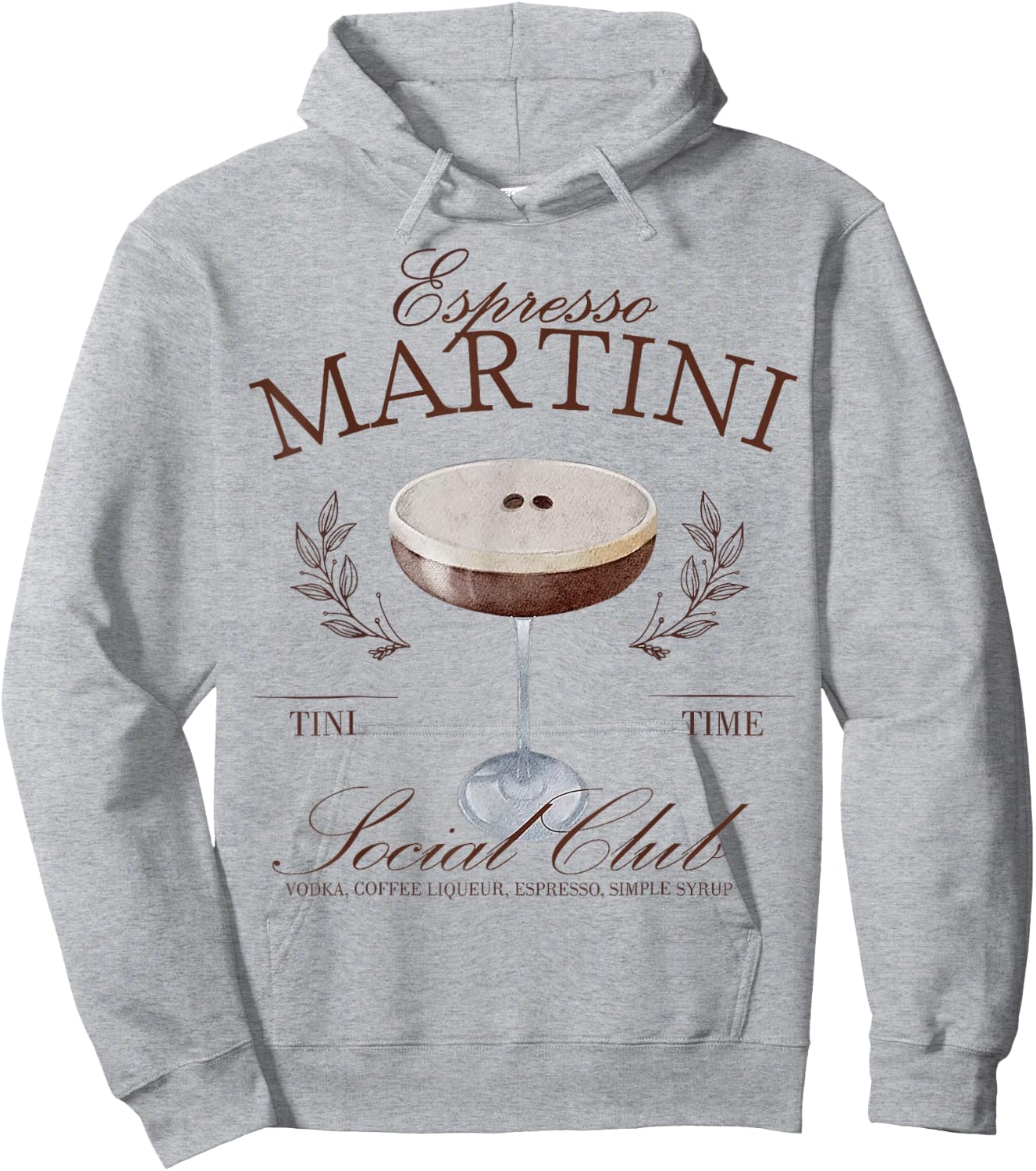 Espresso Martini Social Club Cocktail Bachelorette Design Hoodie - Hoodie | Ash