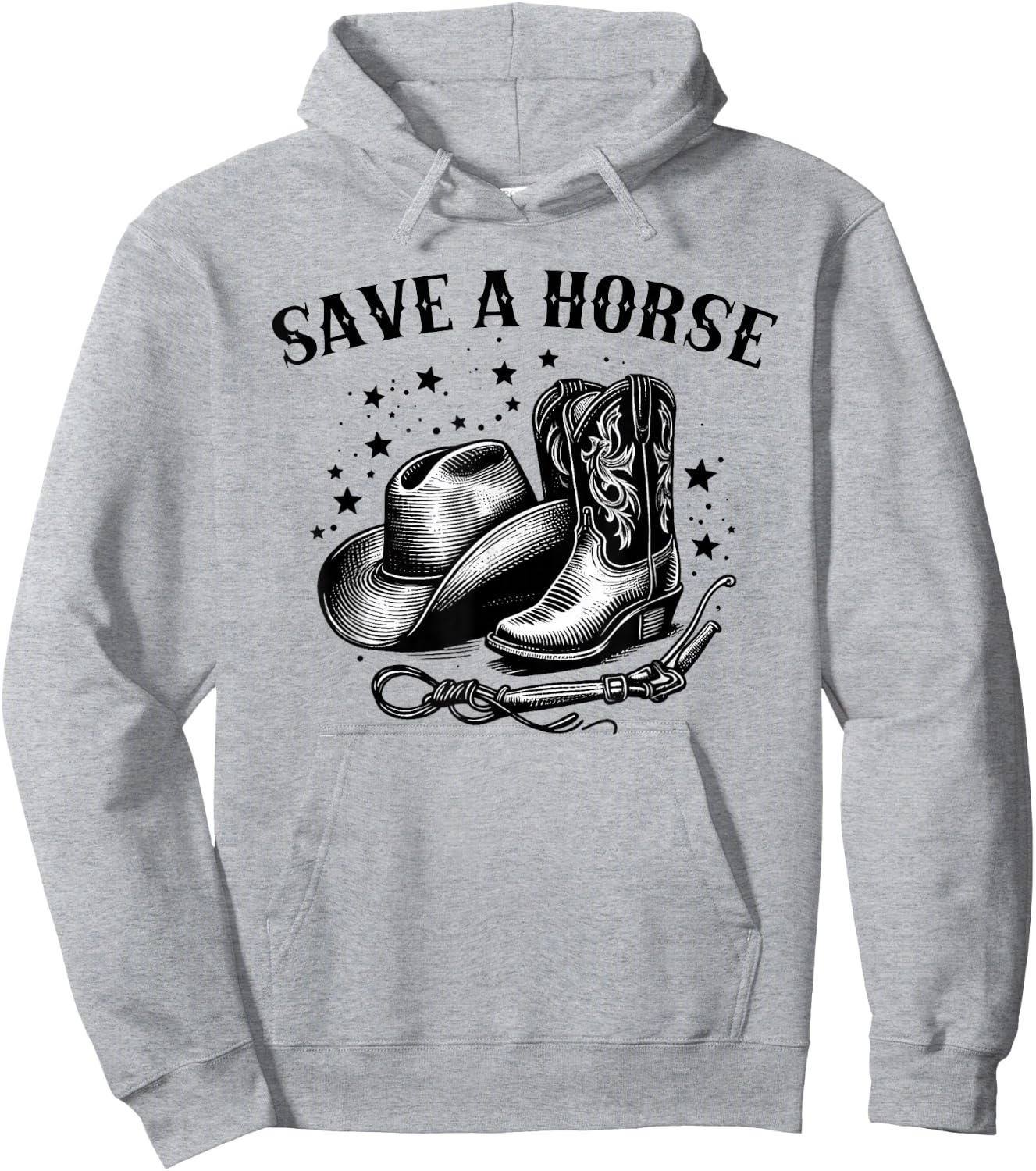 Save A Horse Western Country Retro Cowboy Hoodie - Hoodie | Ash