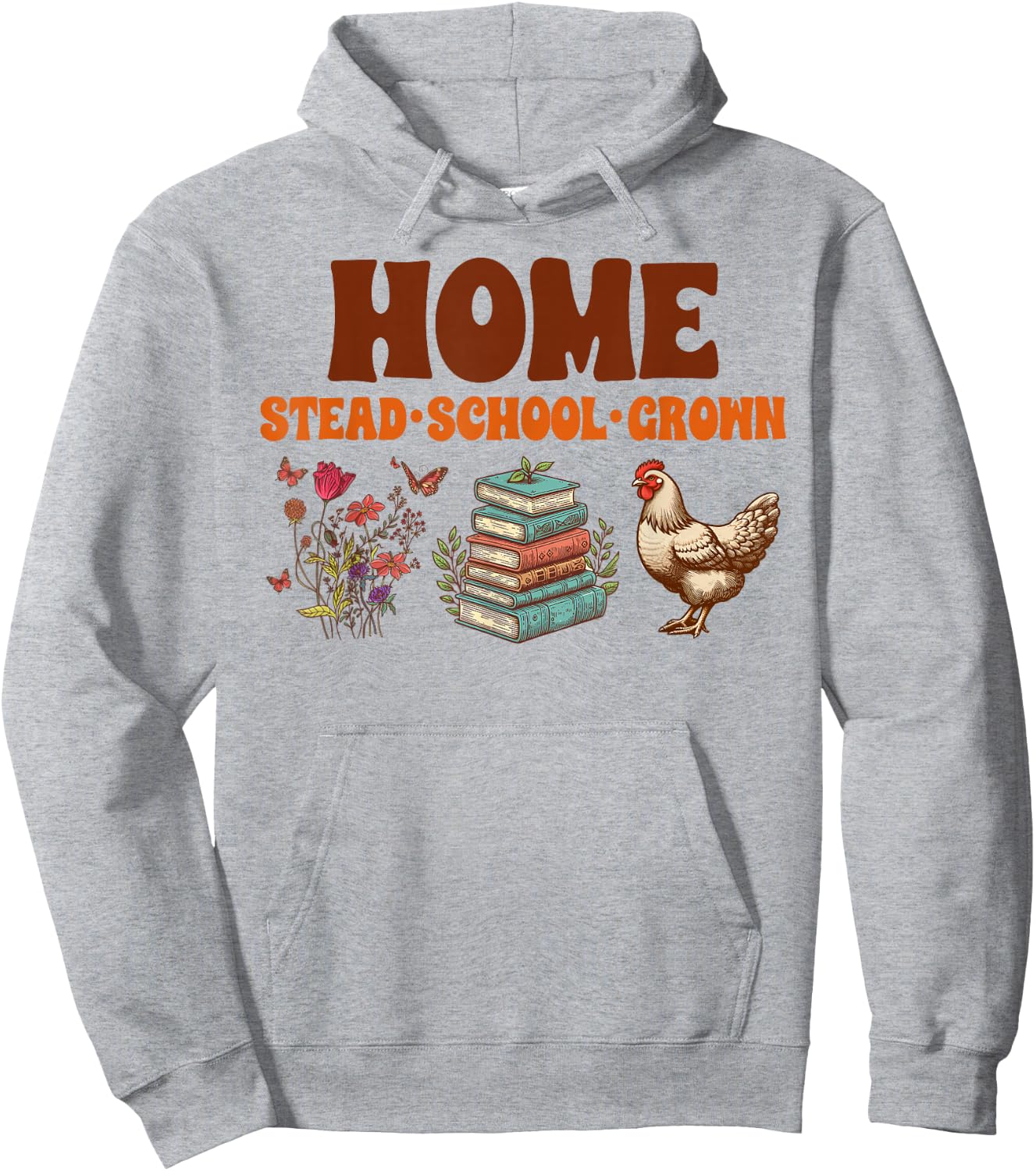 Homesteading Mom Homemaker Homestead Homeschool Homegrown Hoodie - Hoodie | Ash