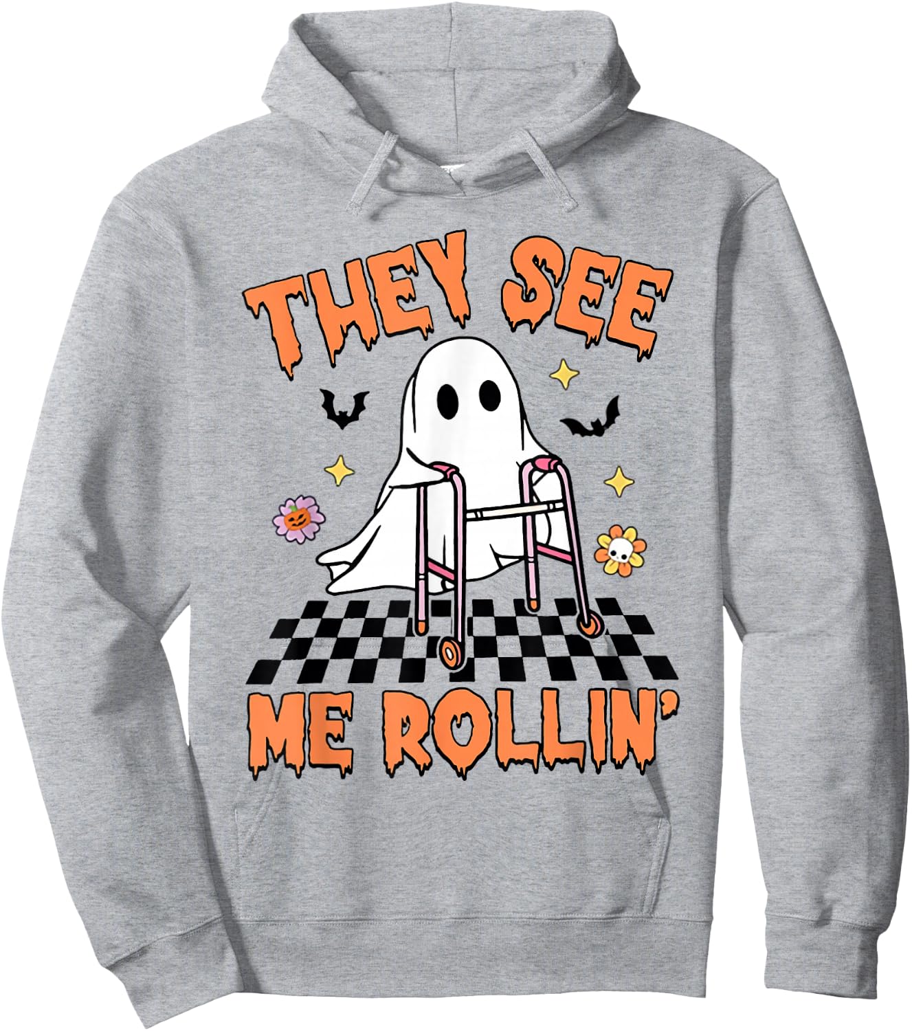 Physical Therapy Halloween They See Me Rolling Spooky PT PTA Hoodie - Hoodie | Ash
