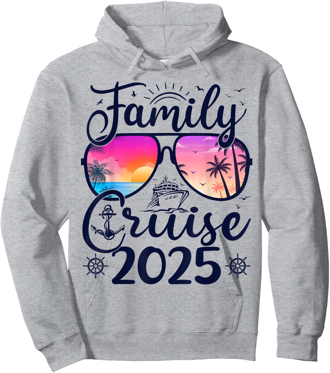 Family Cruise 2025 Summer Vacation Matching Family Cruise Men Women Kids Hoodie - Hoodie | Ash