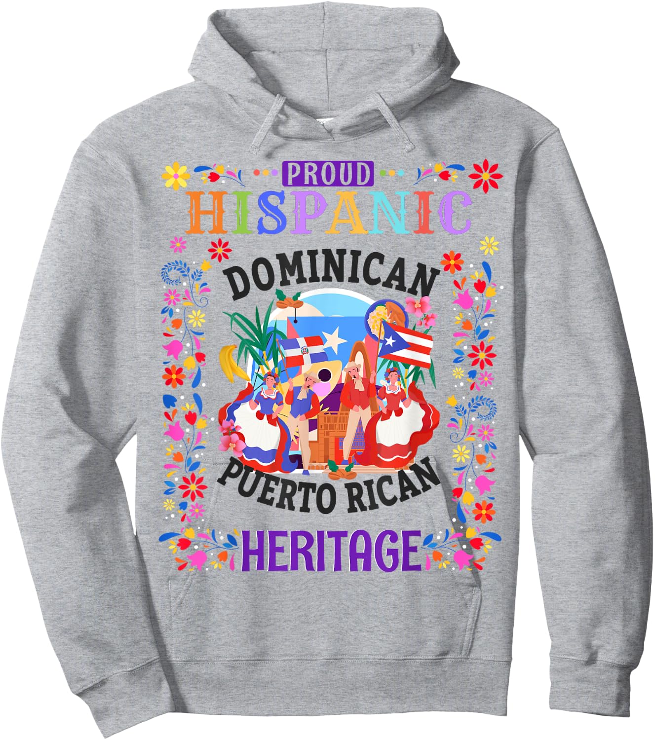 Dominican & Puerto Rican Flag Outfit Idea For Kids Dominican Hoodie - Hoodie | Ash