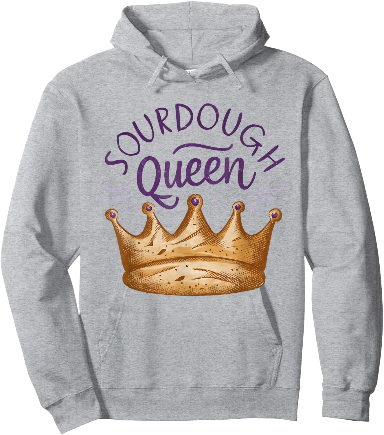 Sourdough Queen Baking Bread Women Mom Girl Chef Baker Hoodie - Hoodie | Ash