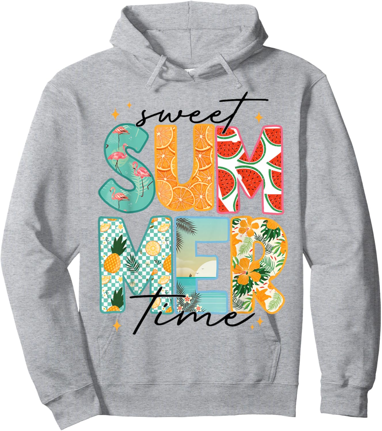 Sweet Summer Time Funny Summer Vacation Beach Hoodie - Hoodie | Ash