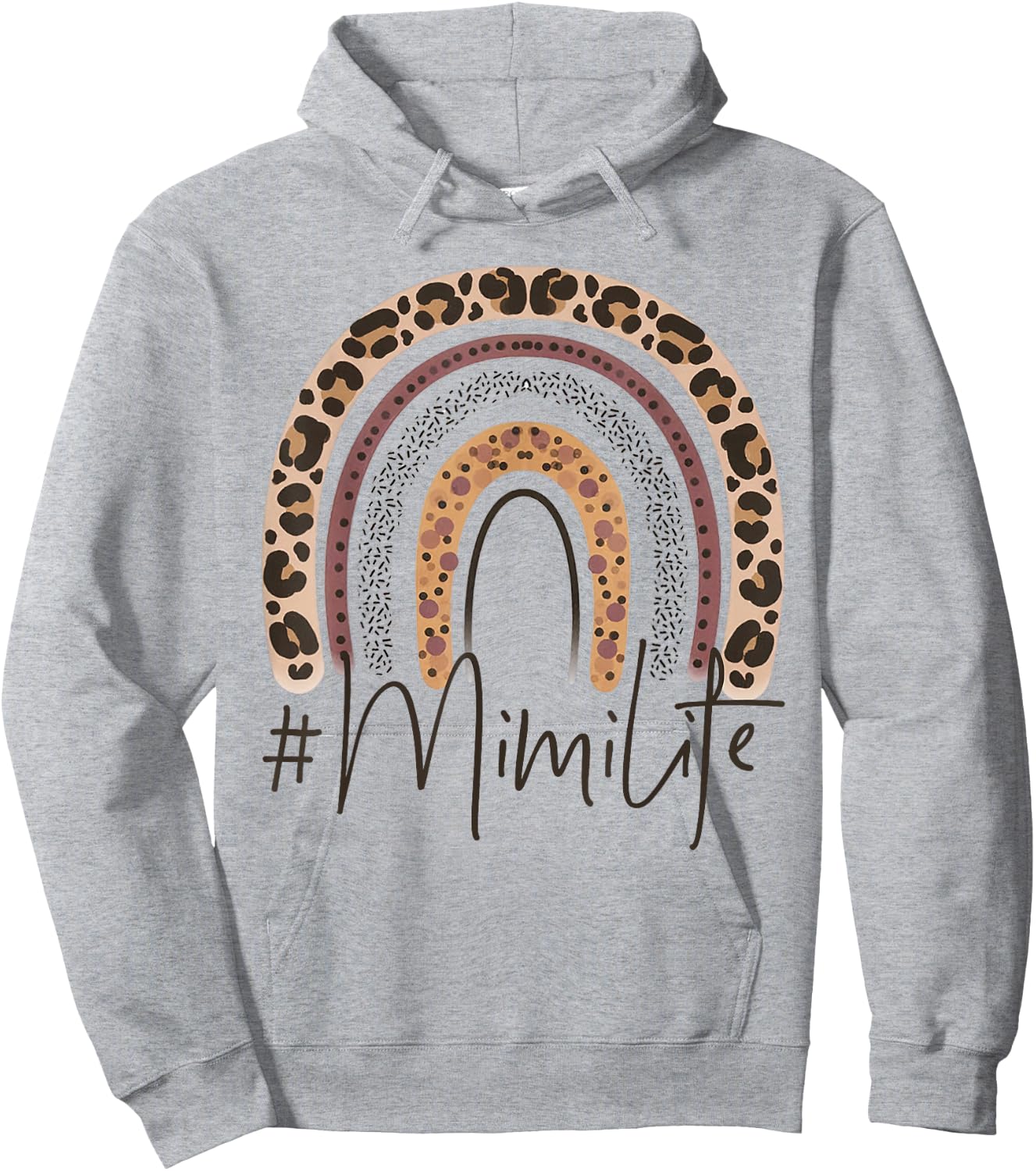 Mimi Grandma Women Christmas Mother's Day Birthday Grandkids Hoodie - Hoodie | Ash