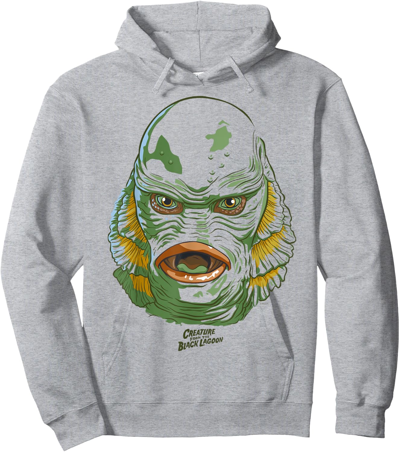 Universal Monsters Creature from the Black Lagoon Big Face Hoodie - Hoodie | Ash