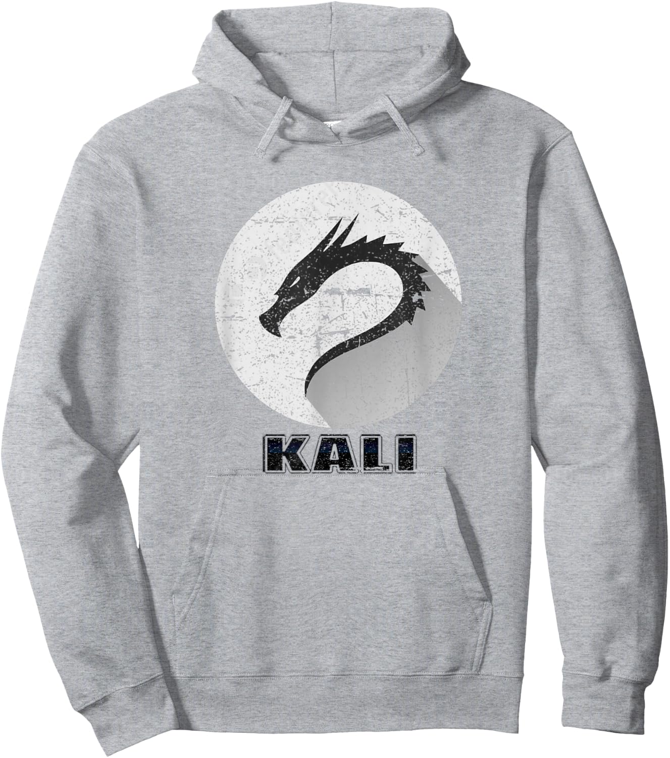 Kali Linux Scratched tagline Dragon logo Open Source Os Hoodie - Hoodie | Ash