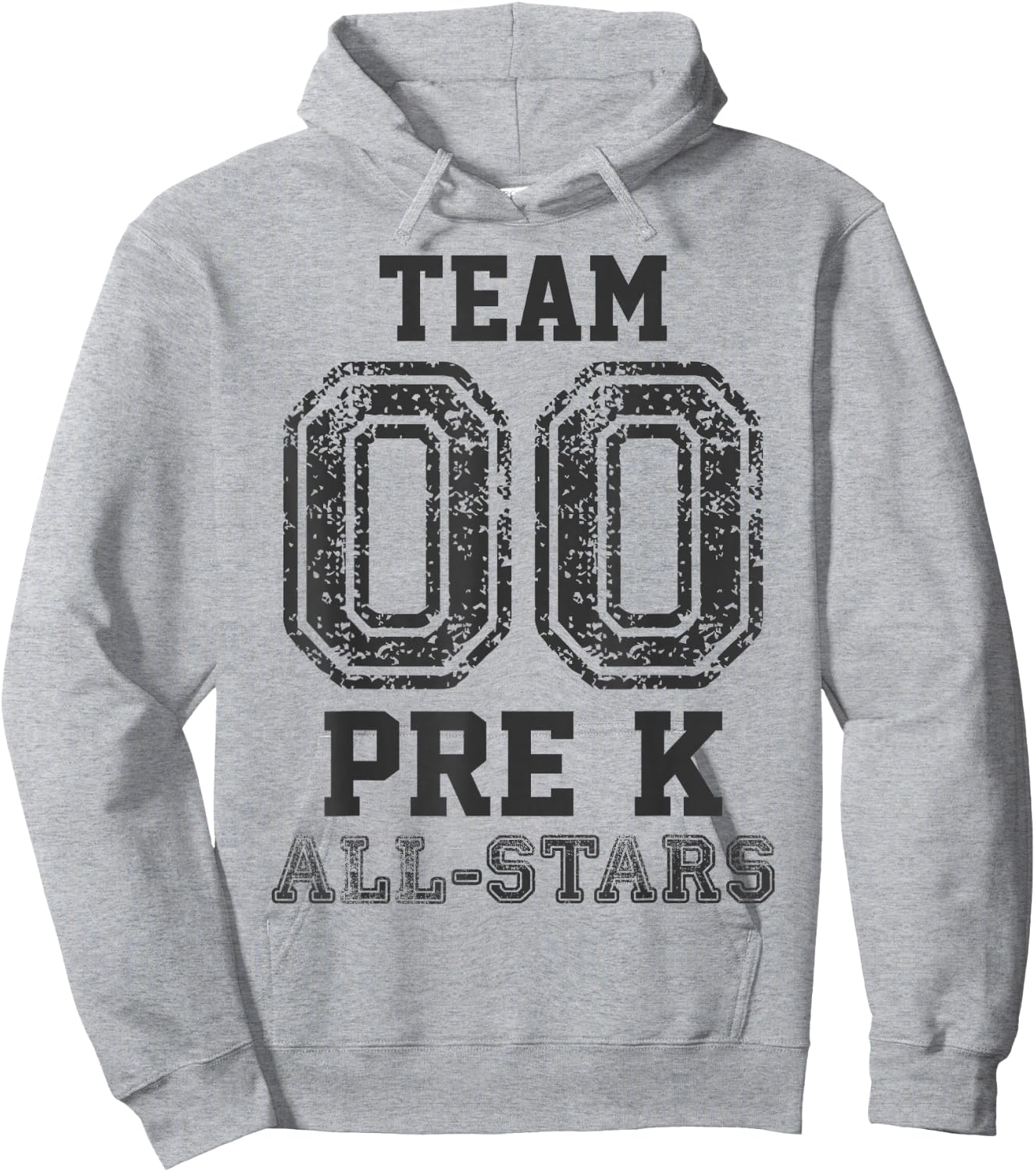 Preschool Team Pre-K All-Stars Sports Baseball Jersey Hoodie - Hoodie | Ash