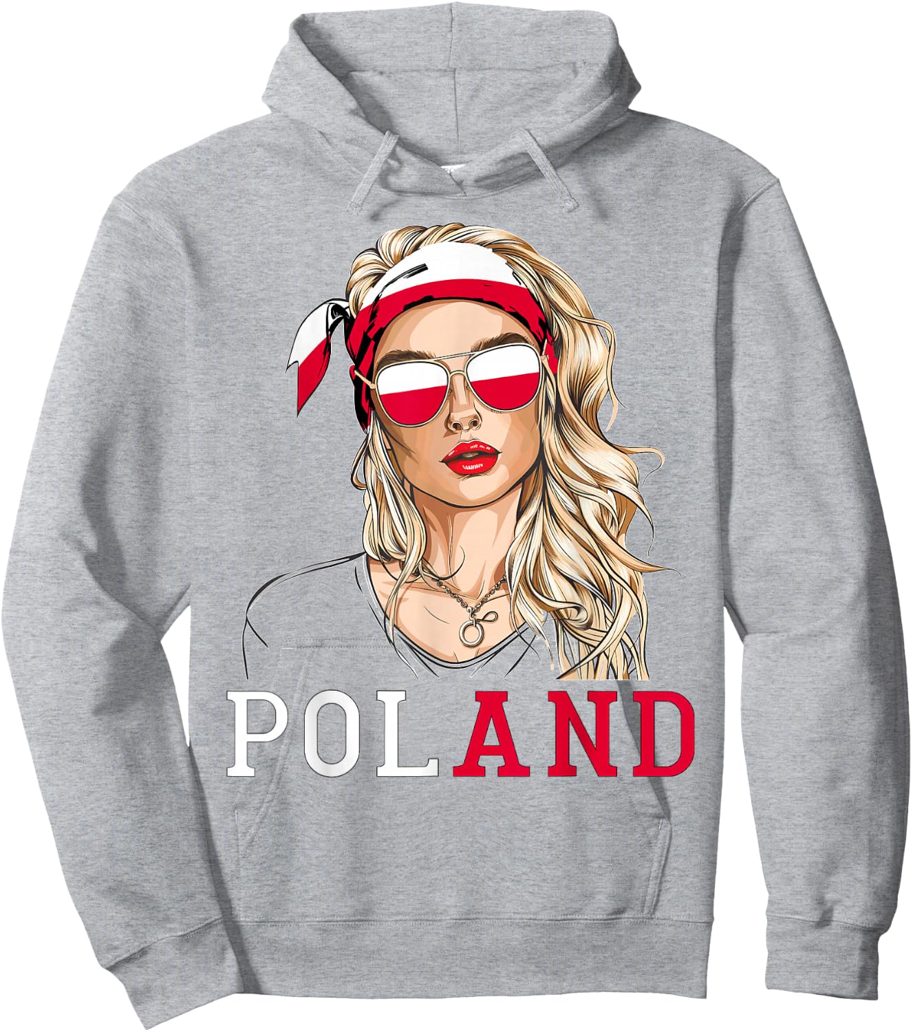Polish Flag Outfit for Woman Products Uniform Poland Hoodie - Hoodie | Ash