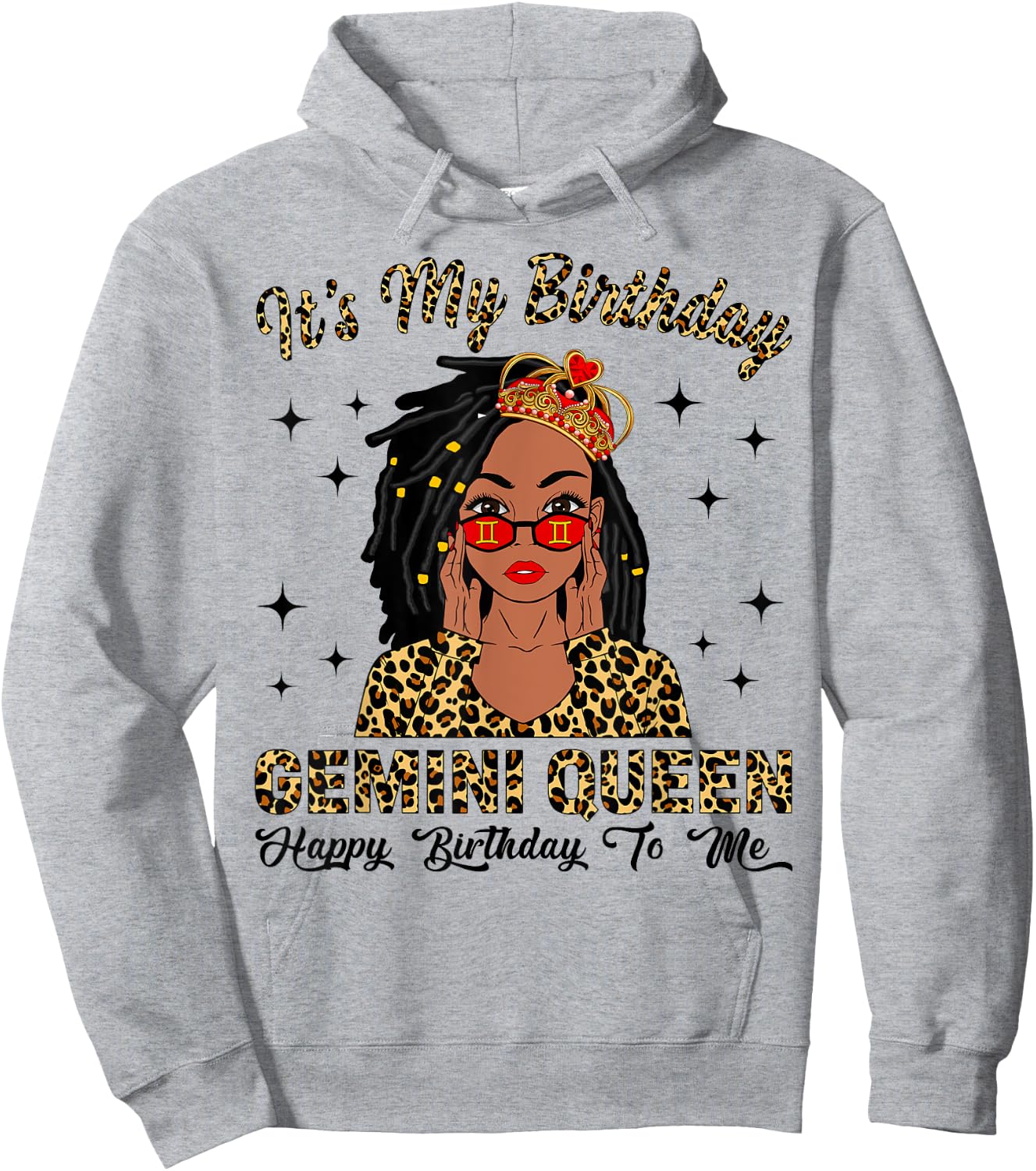 It's My Birthday Gemini Queen Loc'd Hair Black Women Hoodie - Hoodie | Ash
