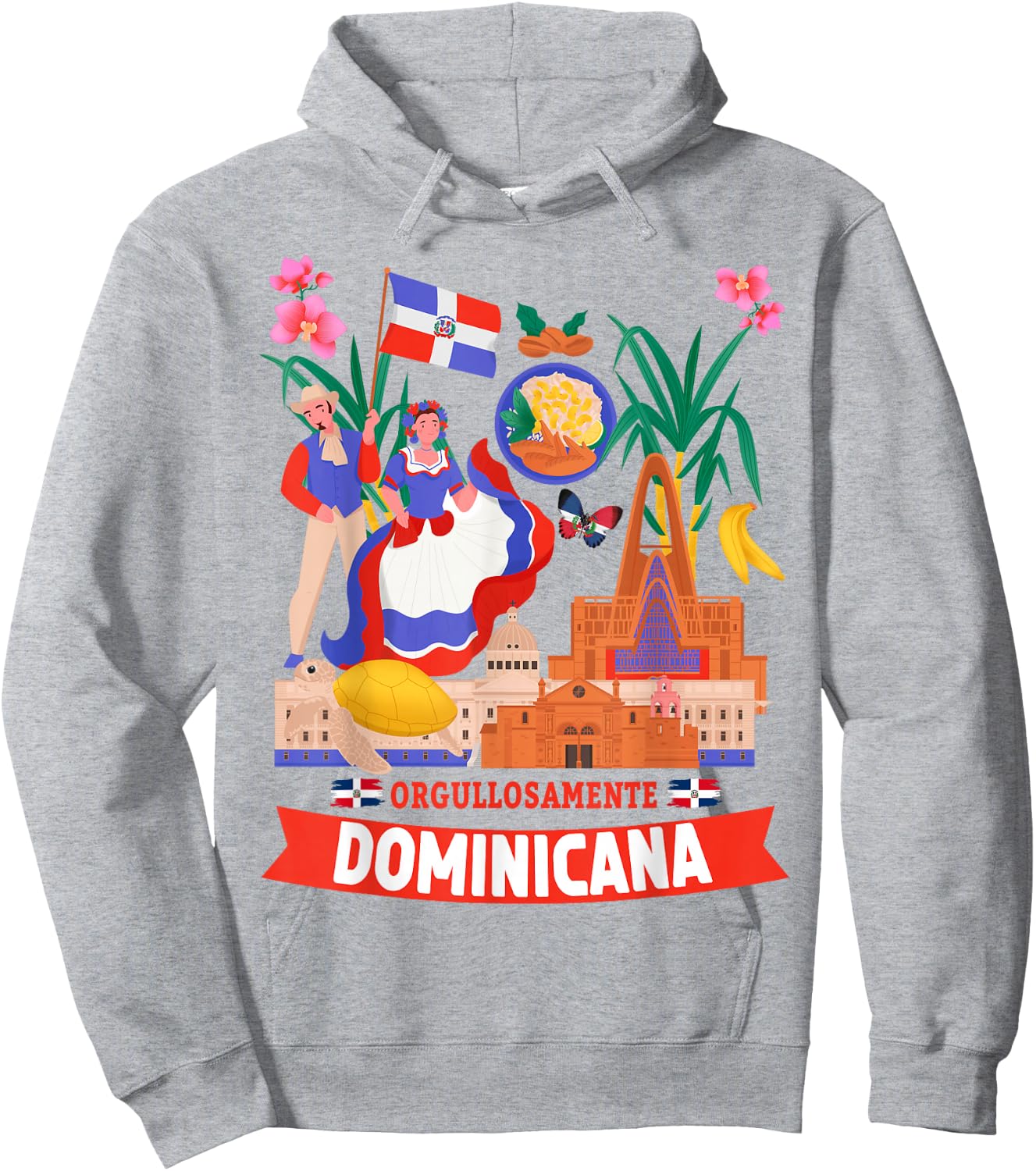 Dominican Republic Flag Idea Republica Dominicana Hoodie - Hoodie | Ash
