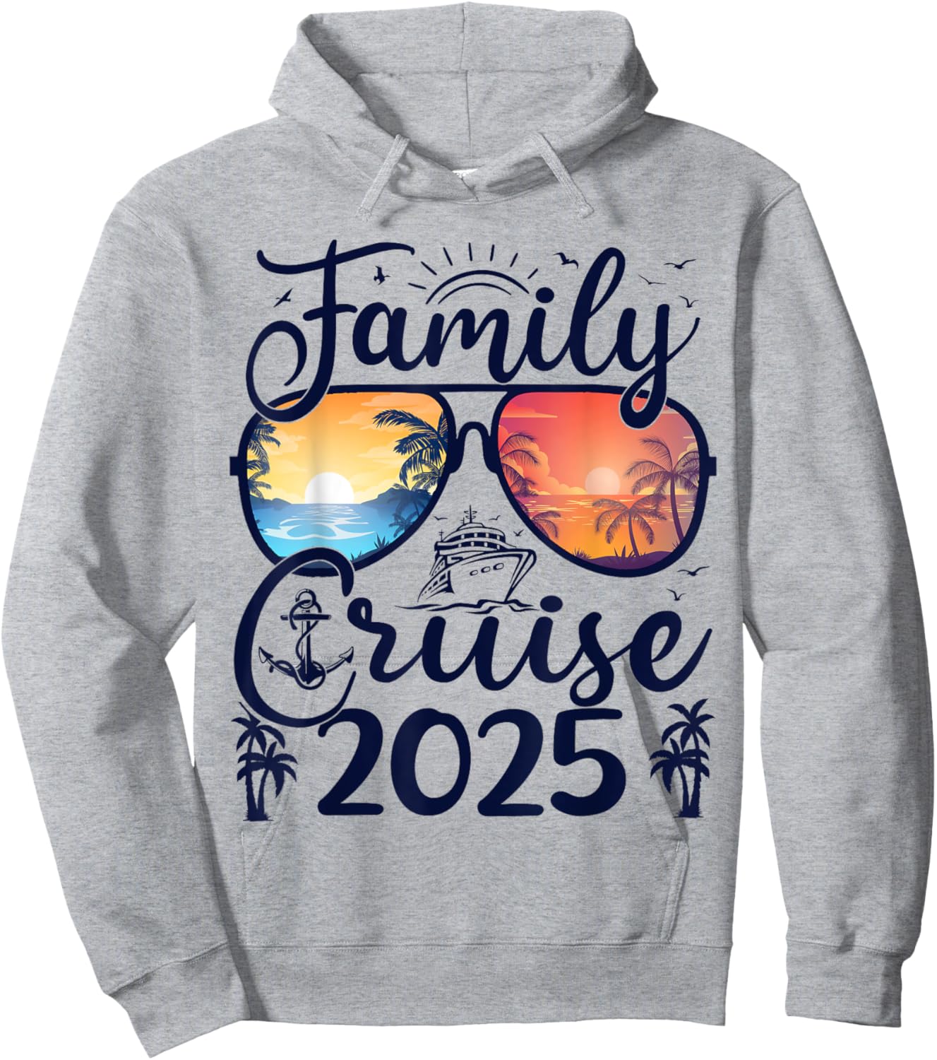 Family Cruise 2025 Summer Vacation Matching Family Cruise Women Kids Hoodie - Hoodie | Ash