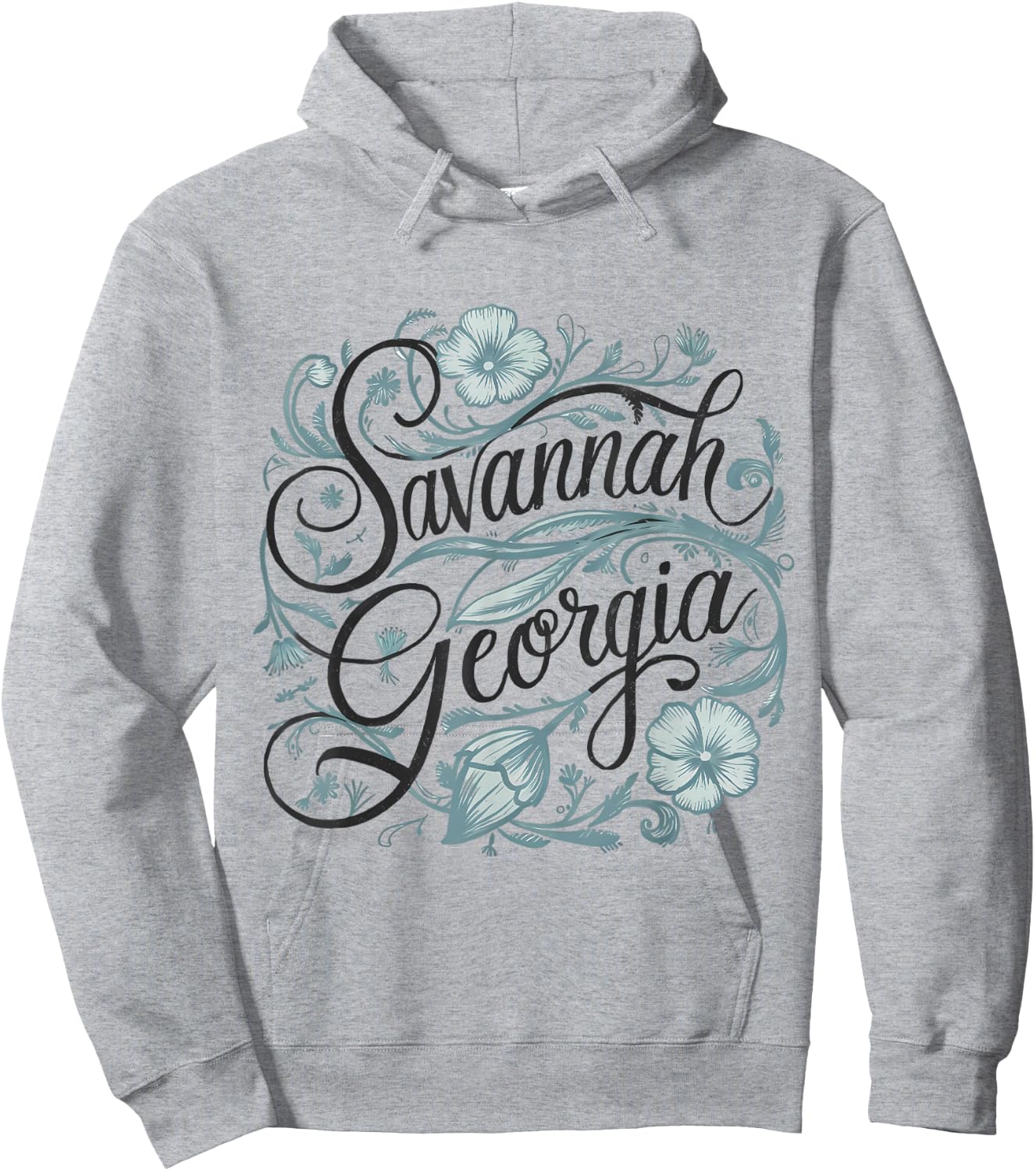 Savannah Georgia GA Flowers Floral Hoodie - Hoodie | Ash