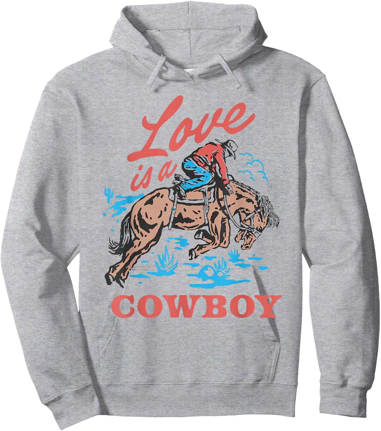 Love is a Cowboy Hoodie - Hoodie | Ash