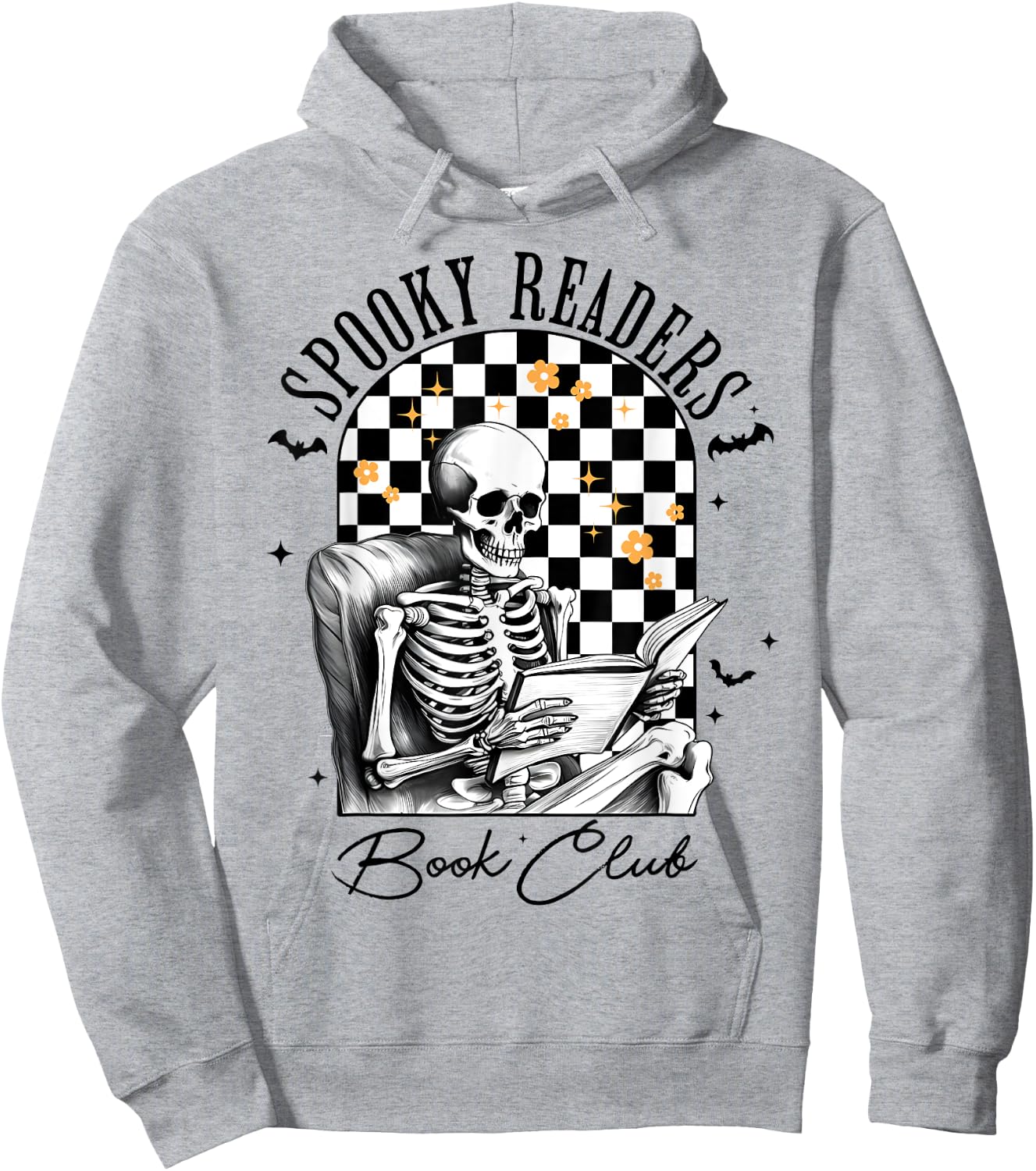 Groovy Spooky Readers Book Club Skeleton Book Lovers Bookish Hoodie - Hoodie | Ash