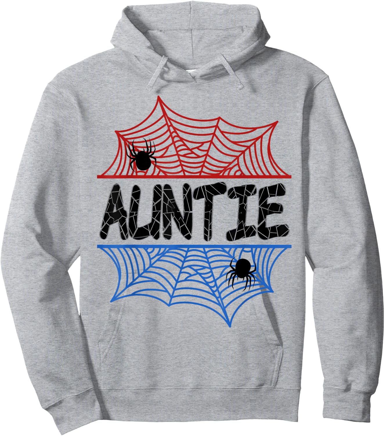 Auntie Of The Birthday Boy Spider Aunt Bday Party Hoodie - Hoodie | Ash