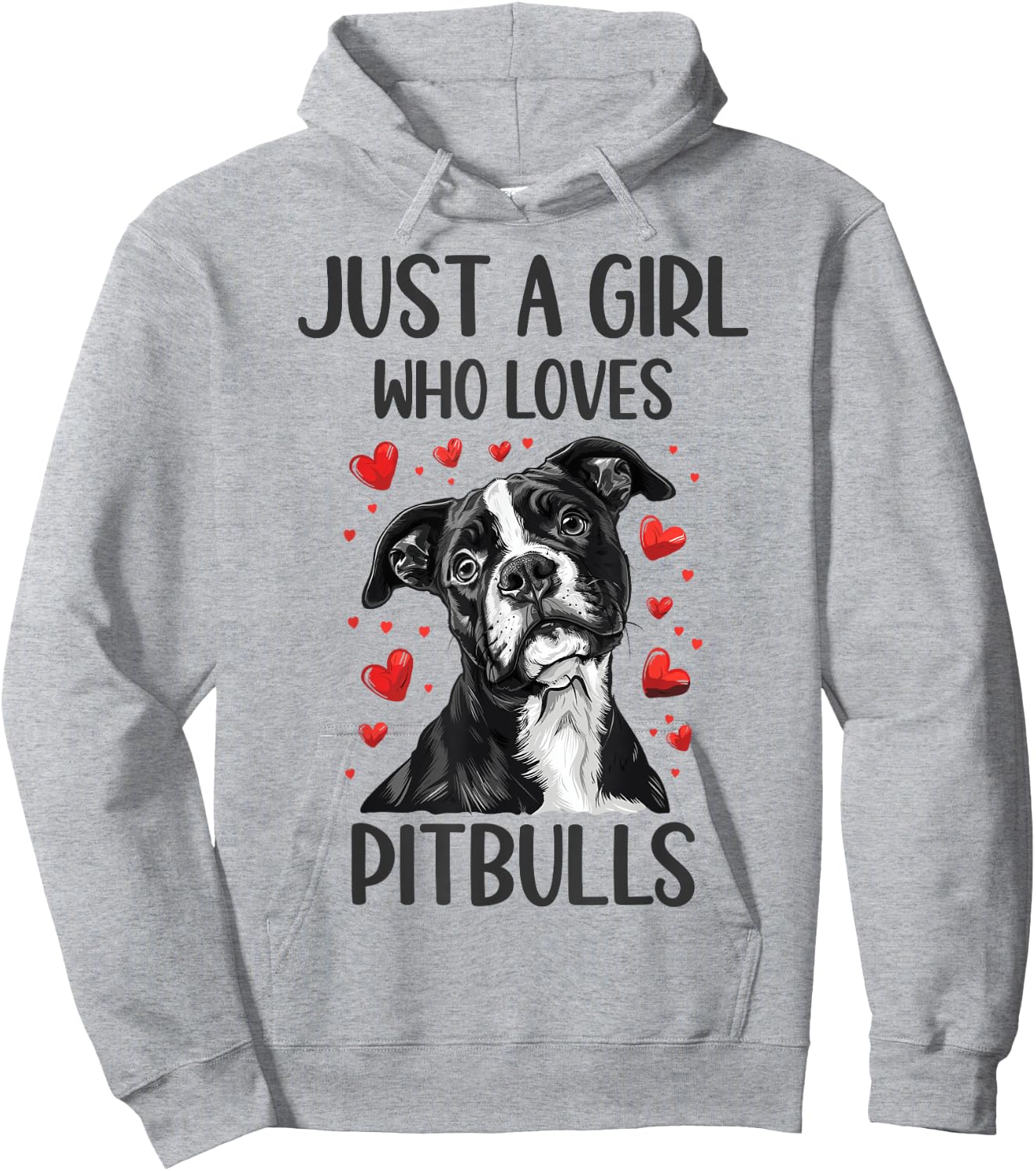 Just a Girl Who Loves Pitbulls Funny Pitbull Dog Owner Hoodie - Hoodie | Ash