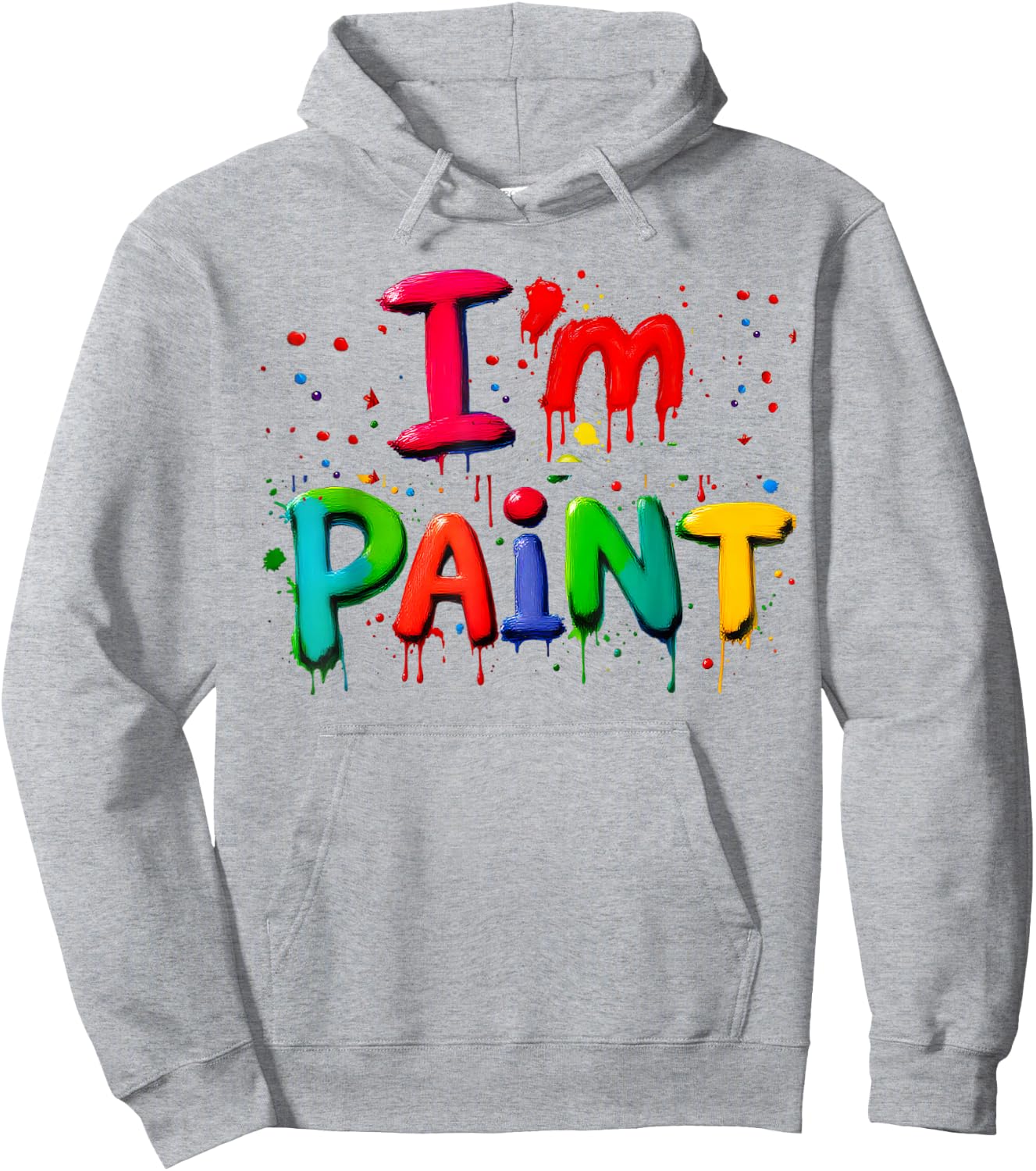 I Love to Finger Paint Matching Couples Valentine I'm Paints Hoodie - Hoodie | Ash