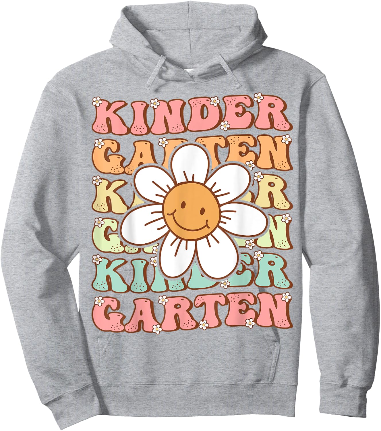 Groovy Kindergarten Back To School First Day of Kindergarten Hoodie - Hoodie | Ash
