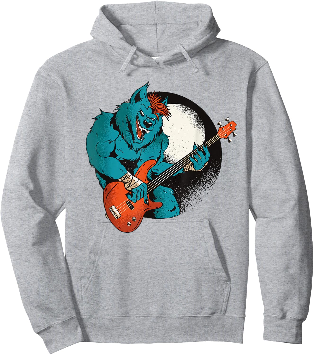 Werewolf Guitarist Guitar Music Musician Hoodie - Hoodie | Ash