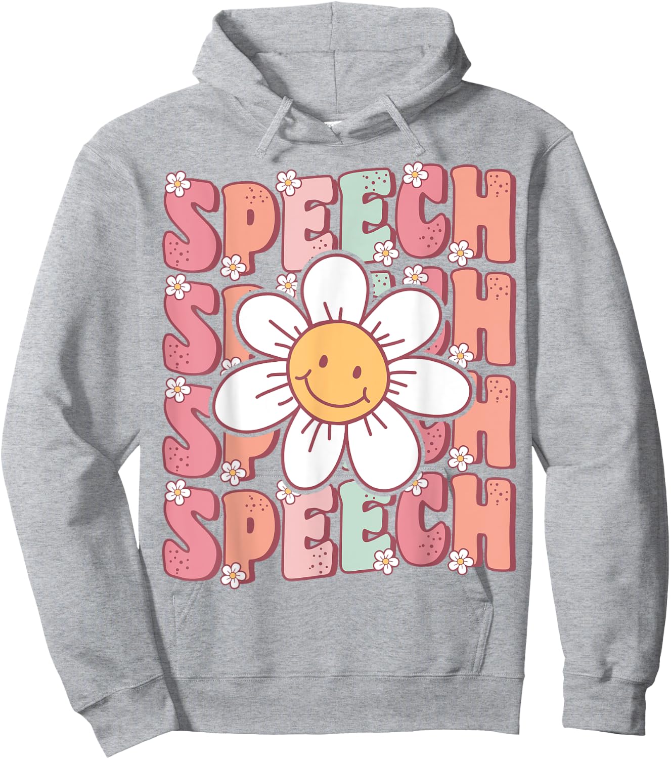 Groovy Retro Speech Language Pathologist Speech Therapist Hoodie - Hoodie | Ash