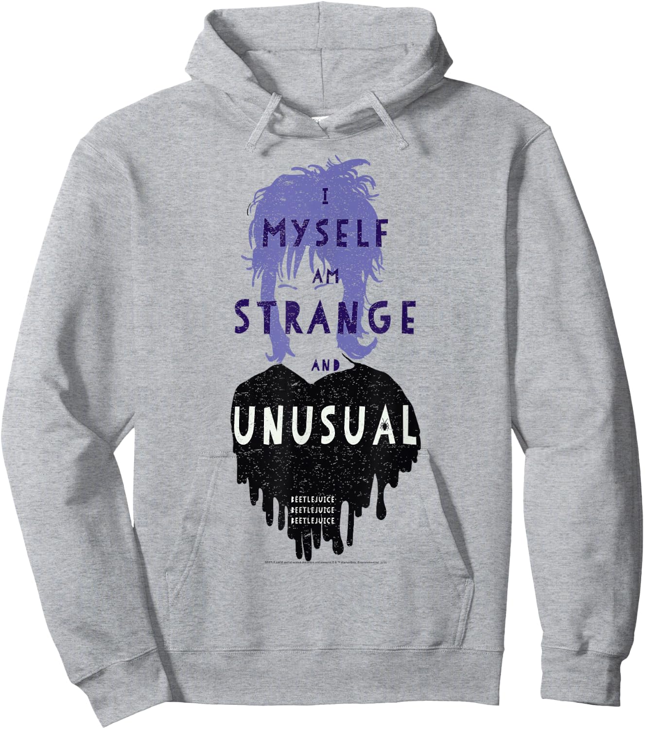 Beetlejuice Lydia I Myself Am Strange and Unusual Minimal Hoodie - Hoodie | Ash